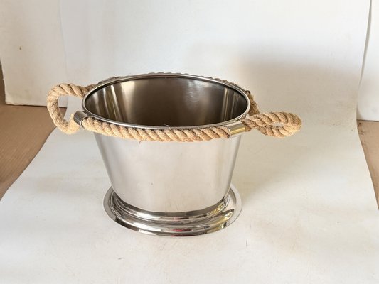 Large Champagne Bucket with Rope Handles, 1970s-UR-1801516