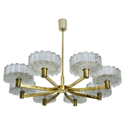 Large Chandelier from Orrefors, 1960s-VDW-1780869