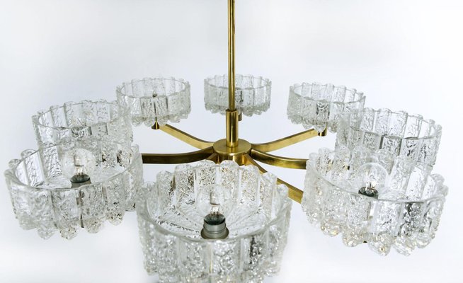 Large Chandelier from Orrefors, 1960s-VDW-1780869