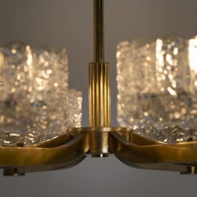 Large Chandelier from Orrefors, 1960s-VDW-1780869