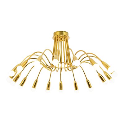 Large Chandelier in Brass in the style of Kaiser, Germany, 1960s-UGR-1719694