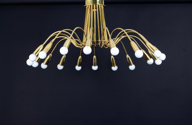 Large Chandelier in Brass in the style of Kaiser, Germany, 1960s-UGR-1719694