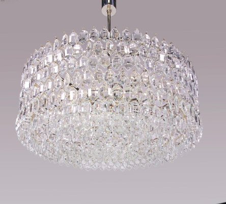 Large Chandelier in Crystal & Silver from Lobmeyr / Bakalowits & Sons-DEK-932664