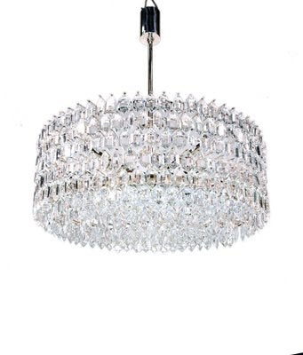 Large Chandelier in Crystal & Silver from Lobmeyr / Bakalowits & Sons-DEK-932664