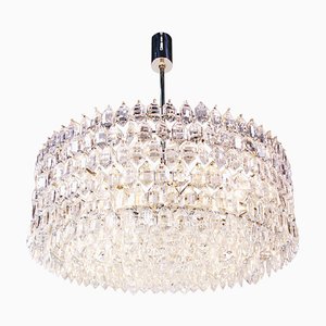 Large Chandelier in Crystal & Silver from Lobmeyr / Bakalowits & Sons-DEK-932664