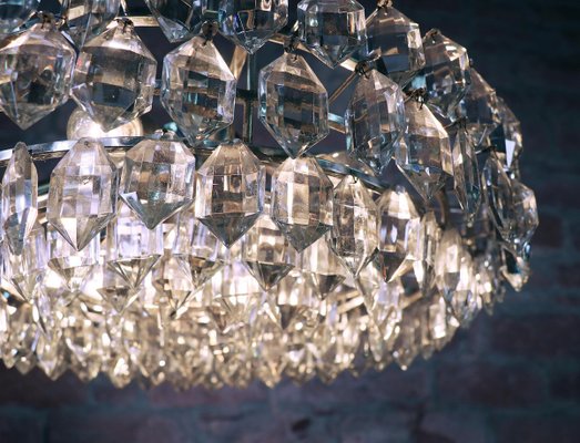 Large Chandelier in Crystal & Silver Plated from Lobmeyr / Bakalowits & Sons-DEK-932547