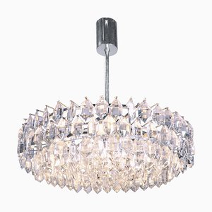 Large Chandelier in Crystal & Silver Plated from Lobmeyr / Bakalowits & Sons-DEK-932547