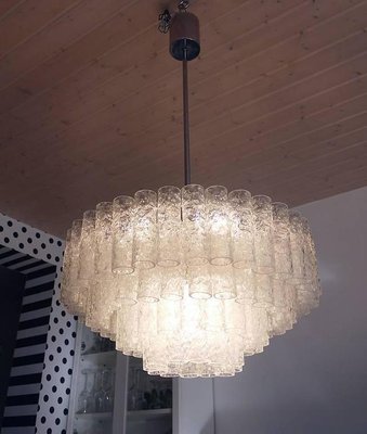 Large Chandelier with Murano Glass Tubes, 1960s, Germany-DEK-932648