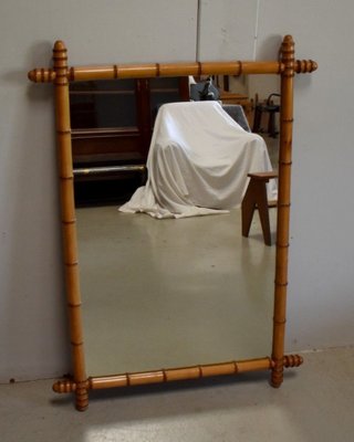 Large Cherry & Bamboo Rectangular Mirror, 1920s-RVK-731394