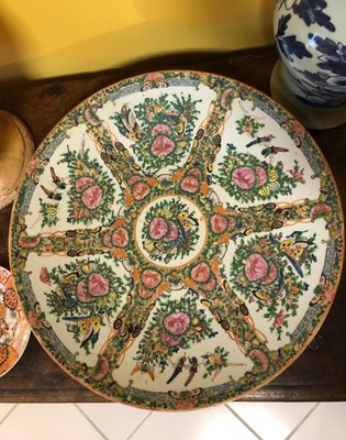 Large Chinese Porcelain Plate from Canton-TEP-1288681