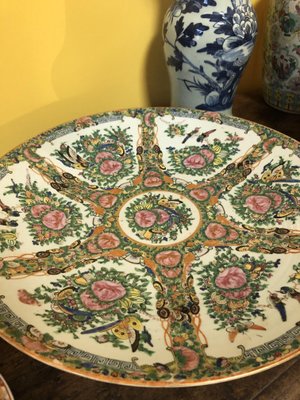 Large Chinese Porcelain Plate from Canton-TEP-1288681