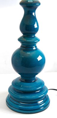 Large Chinese Table Lamp in Turquoise Glazed Ceramic-MJY-1337632