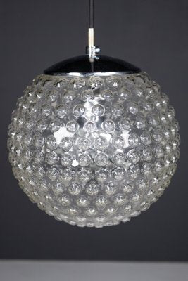 Large Chrome and Bubble Glass Pendant by Rolf Krüger for Staff, Germany, 1970s-TRW-1741903