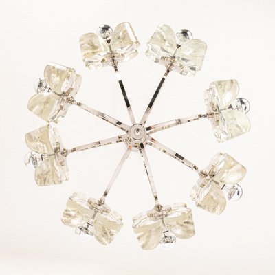 Large Chrome and Crystal Glass Pendant Lamp by Sische, Germany, 1970s-UGR-1181926