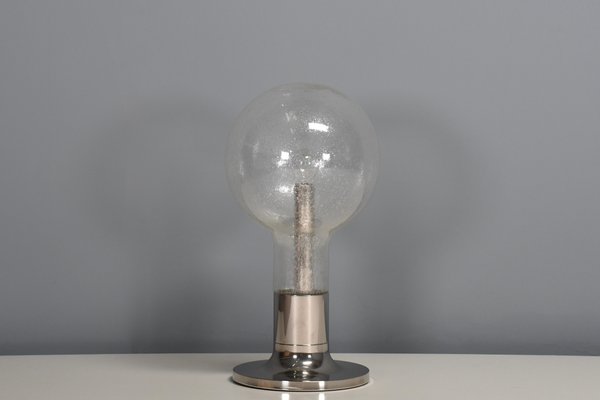 Large Chrome and Glass Table Lamp from Temde, Switzerland, 1970s-QT-1732659