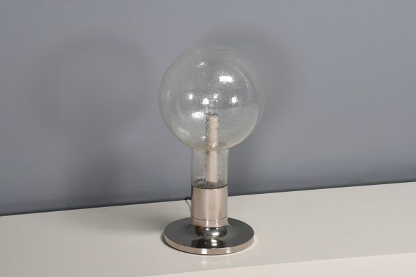 Large Chrome and Glass Table Lamp from Temde, Switzerland, 1970s-QT-1732659