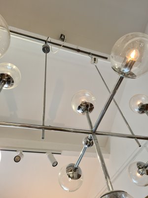 Large Chrome Ceiling Lamp from Kinkeldey, 1970s-DSC-868807