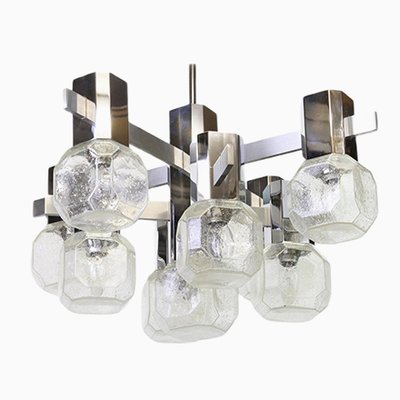 Large Chrome Chandelier by Sciolari, Italy, 1960s-UGR-1110877