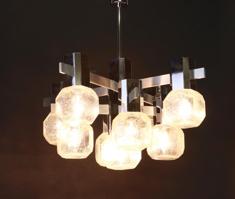 Large Chrome Chandelier by Sciolari, Italy, 1960s-UGR-1110877