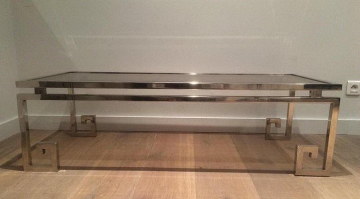 Large Chrome Coffee Table, 1970s-BA-658598