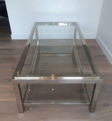 Large Chrome Coffee Table, 1970s-BA-1365603