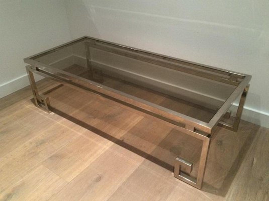 Large Chrome Coffee Table, 1970s-BA-658598