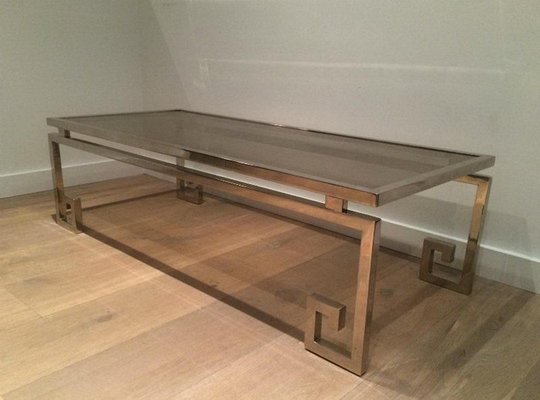 Large Chrome Coffee Table, 1970s-BA-658598