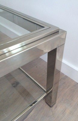 Large Chrome Coffee Table, 1970s-BA-1365603