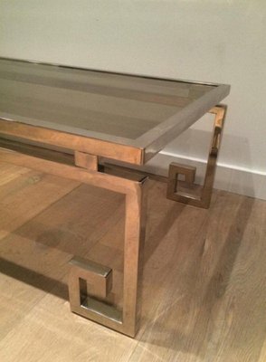 Large Chrome Coffee Table, 1970s-BA-658598