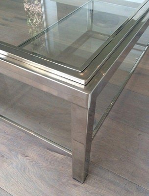 Large Chrome Coffee Table, 1970s-BA-1365603