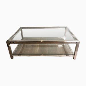 Large Chrome Coffee Table, 1970s-BA-1285391