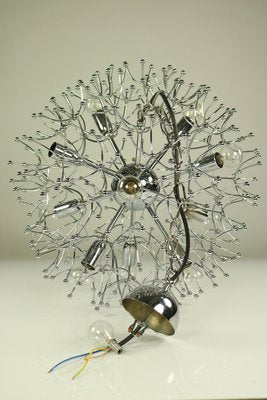 Large Chrome Dandelion Sputnik Ball Pendant Lamp by Gaetano Sciolari, 1960s-FUP-698469