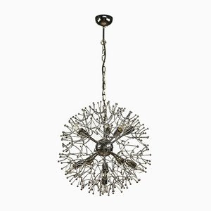 Large Chrome Dandelion Sputnik Ball Pendant Lamp by Gaetano Sciolari, 1960s-FUP-698469