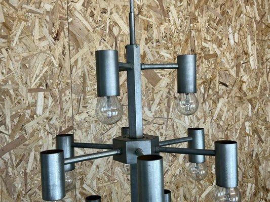 Large Chrome & Metal Chandelier Pendant Lamp-EJL-1175361