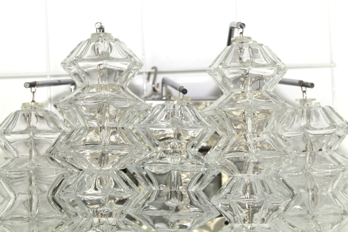 Large Chrome Pagoda Sconces by J. T. Kalmar, 1960s, Set of 2