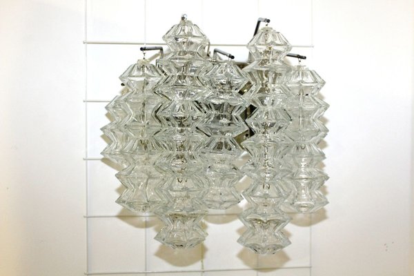 Large Chrome Pagoda Sconces by J. T. Kalmar, 1960s, Set of 2-ZWH-804120