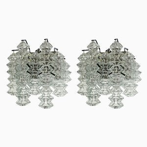 Large Chrome Pagoda Sconces by J. T. Kalmar, 1960s, Set of 2-ZWH-804120