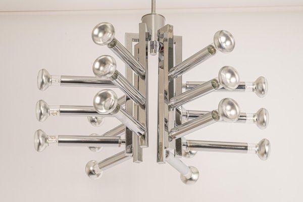 Large Chrome Space Age Sputnik Chandelier by Cosack, Germany, 1970s-UGR-1086285