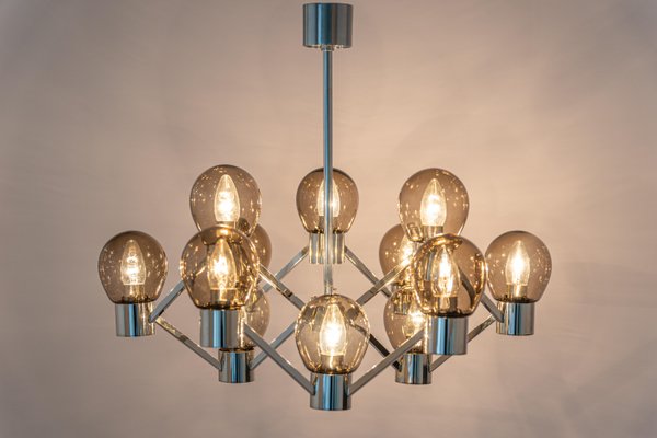 Large Chrome Sputnik Chandelier in the Style of Sciolari, Germany, 1960s-UGR-1325523