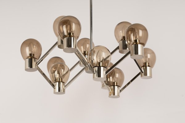 Large Chrome Sputnik Chandelier in the Style of Sciolari, Germany, 1960s-UGR-1325523