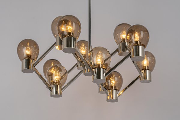 Large Chrome Sputnik Chandelier in the Style of Sciolari, Germany, 1960s-UGR-1325523