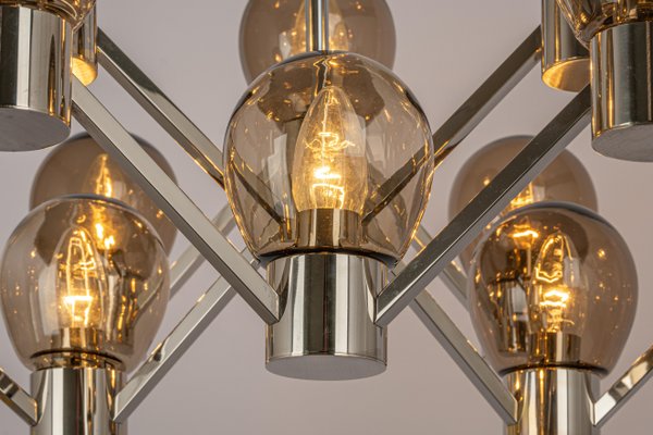 Large Chrome Sputnik Chandelier in the Style of Sciolari, Germany, 1960s-UGR-1325523