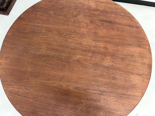 Large Circular Oak Coffee Table, 1970s-WKI-2032228