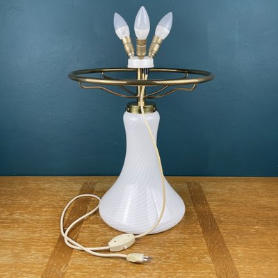 Large Classic Swirl Murano Mushroom Table Lamp, Italy, 1970s-WQC-1359290