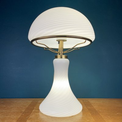 Large Classic Swirl Murano Mushroom Table Lamp, Italy, 1970s-WQC-1359290