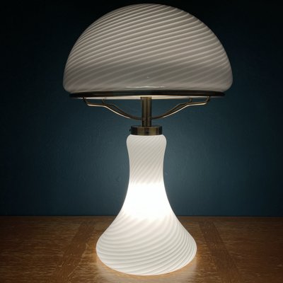 Large Classic Swirl Murano Mushroom Table Lamp, Italy, 1970s-WQC-1359290