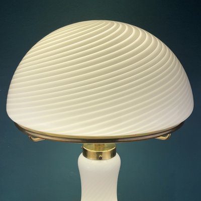 Large Classic Swirl Murano Mushroom Table Lamp, Italy, 1970s-WQC-1359290