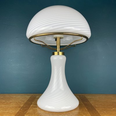 Large Classic Swirl Murano Mushroom Table Lamp, Italy, 1970s-WQC-1359290