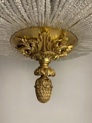 Large Classicist Chandelier in Crystal & Brass-FLW-1401979