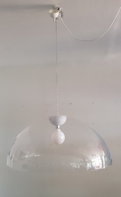 Large Clear Acrylic Glass Ceiling Lamp by Vico Magistretti for Oluce, 1960s-QDP-471386